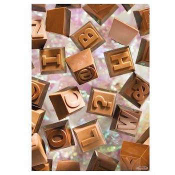 Chocolate World Square Keyboard Praline Letters A-M Polycarbonate Chocolate Mould